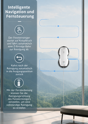 Fensterputzroboter "T8Pro", automatische Reinigung für Fenster, Glas und Spiegel
