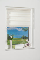 Klemmfix Doppelrollo "Maringa", Lichtschutz, Rollo ohne Bohren in Beige

