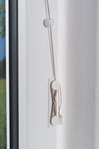 Klebe-Plissee "COMO", Lichtschutz, freihängend in Beige
