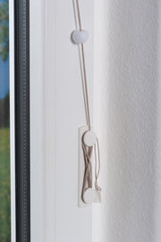 Klebe-Plissee "COMO", Lichtschutz, freihängend in Beige
