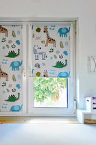 Thermo Klemmfix-Seitenzugrollo Verdunklung mit Motiv Zoo - Detailansicht
