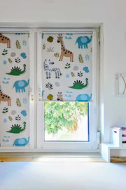Thermo Klemmfix-Seitenzugrollo Verdunklung mit Motiv Zoo - Detailansicht
