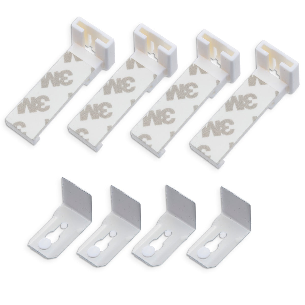 K-home Klemmträger aus Metall und Zubehör Montage-Set für Klemmfix Doppelrollo - Weiß

