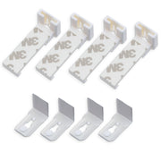 K-home Klemmträger aus Metall und Zubehör Montage-Set für Klemmfix Doppelrollo - Weiß